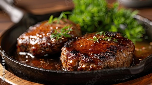 Japanese Hamburger steak salisbury steak photo