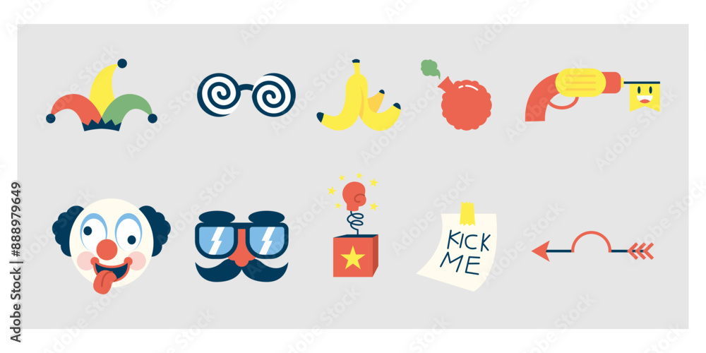 April Fools Element Illustration April Fools Element Illustration