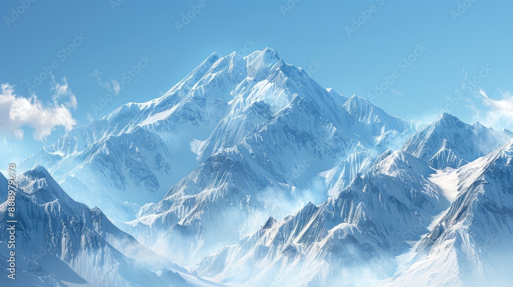 Majestic mountains under clear skies Majestic mountains under clear skies