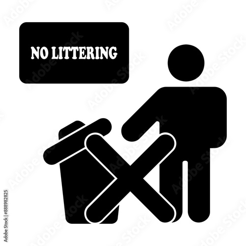 no littering Solid icon