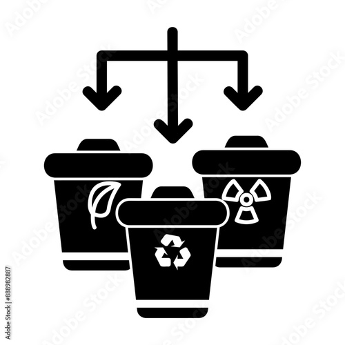 waste sorting Solid icon