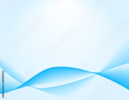 波　ウェーブ背景　下部　青色