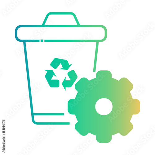 waste management Line Gradient Icon