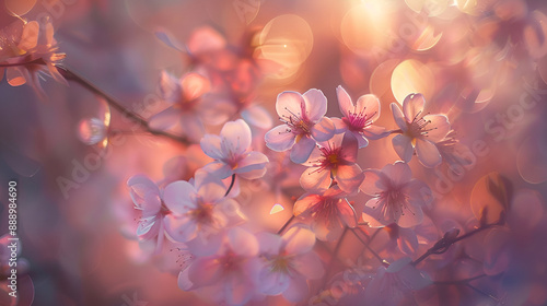 spring flowers rain drops, abstract blurred background flowers fresh rain, Cherry blossom in spring blooming flowers cherry tree branch, view of a branch covered in delicate pink flowers 