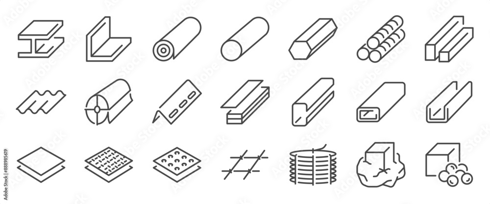Iron icon set. It includes metal, sheet, steel, material, construction, building, and more icons. Editable Vector Stroke. Iron icon set. It includes metal, sheet, steel, material, construction, building, and more icons. Editable Vector Stroke.