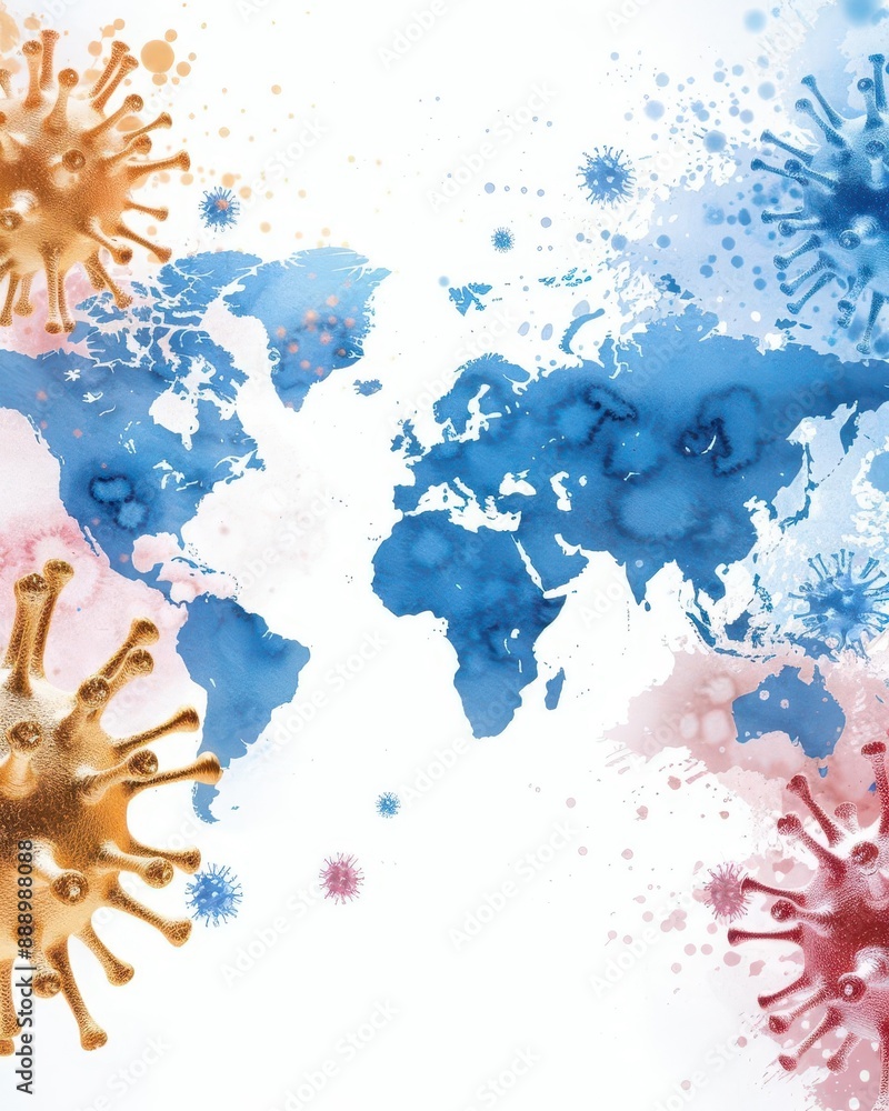 Fototapeta premium Global health crises and economic effects