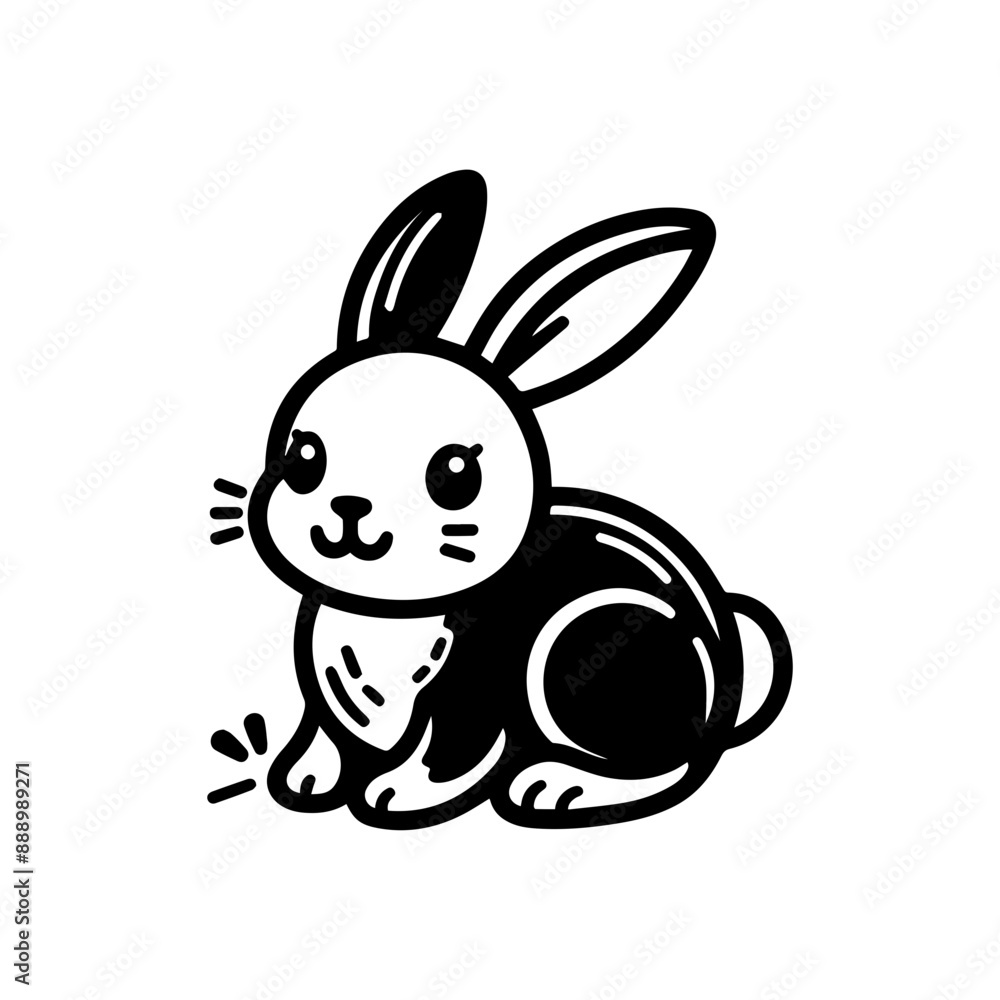 Cute bunny rabbit outline sketch vector illustration. Cute bunny rabbit outline sketch vector illustration.