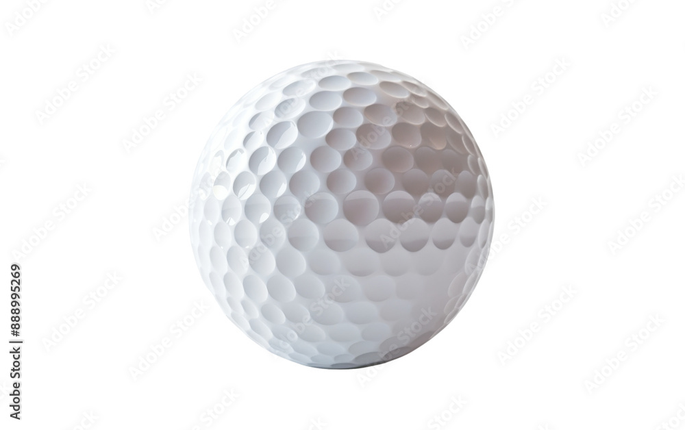 A white golf ball isolated against a white background A white golf ball isolated against a white background