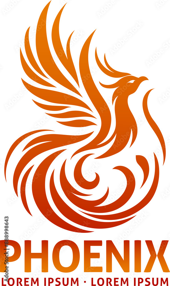 Phoenix Bird Animal Design Icon Mascot Symbol Phoenix Bird Animal Design Icon Mascot Symbol