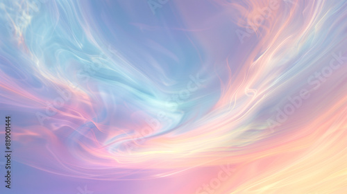 Arrière-plan aux couleurs pastels avec des ondulations de type aurores boréales, ciel crépusculaire sans nuage, papier peint, impression tissu et fond d'écran