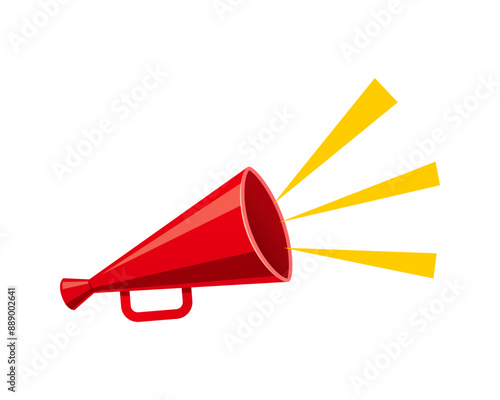 Cheer megaphone vector isolated on white background.