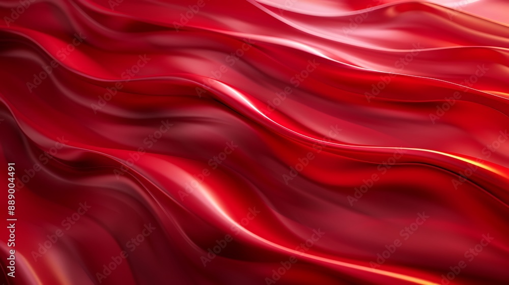 Obraz premium Abstract Red Wavy Surface