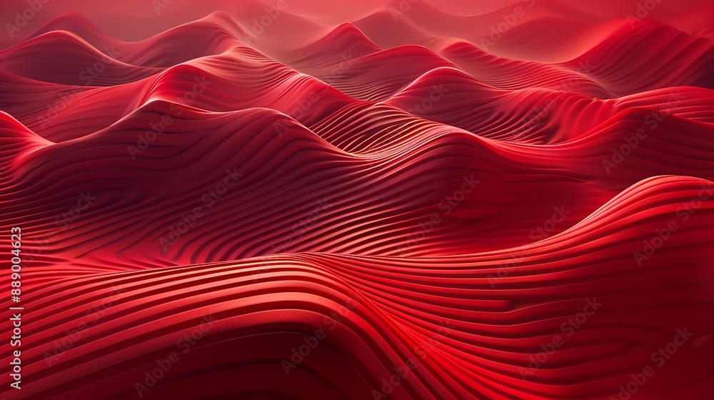 Abstract Red Wave Pattern Abstract Red Wave Pattern