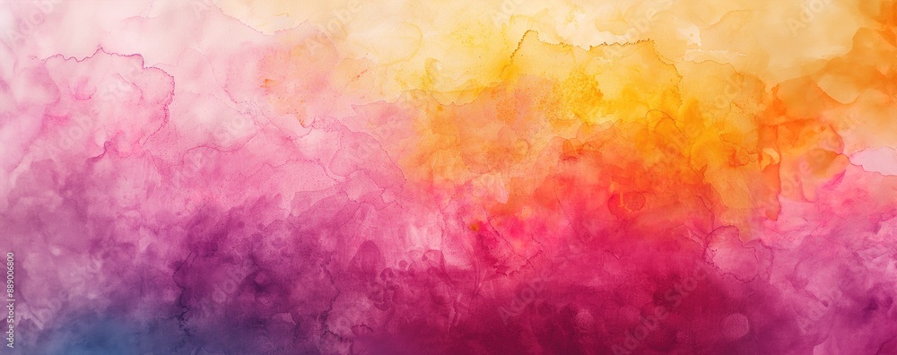 Ethereal Watercolor Abstraction in Pink and Yellow with a Touch of Light Purple and Orange Ethereal Watercolor Abstraction in Pink and Yellow with a Touch of Light Purple and Orange