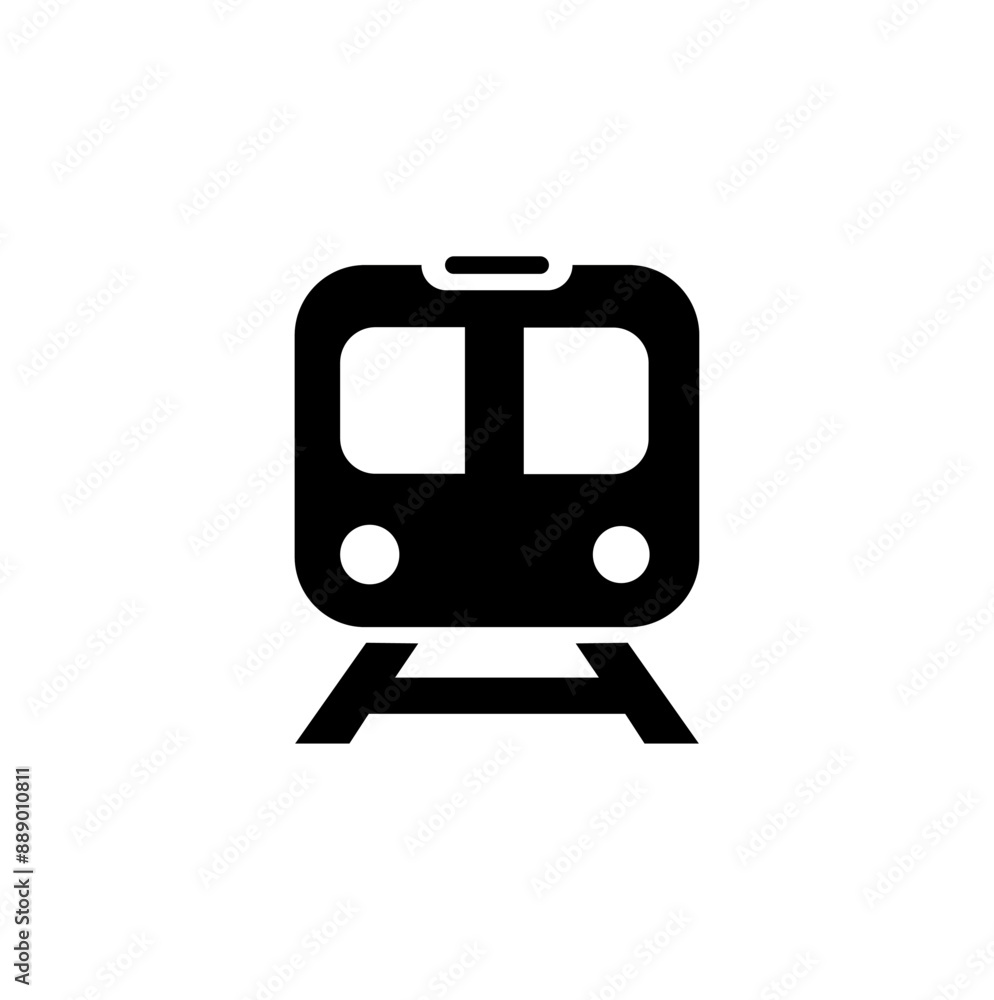 Black train vector with white background for design Black train vector with white background for design