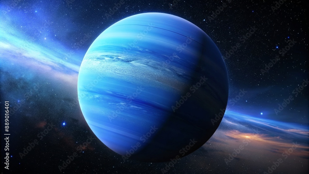 Majestic image showcasing the beautiful blue atmosphere and rugged surface of Neptune planet, Neptune, planet Majestic image showcasing the beautiful blue atmosphere and rugged surface of Neptune planet, Neptune, planet