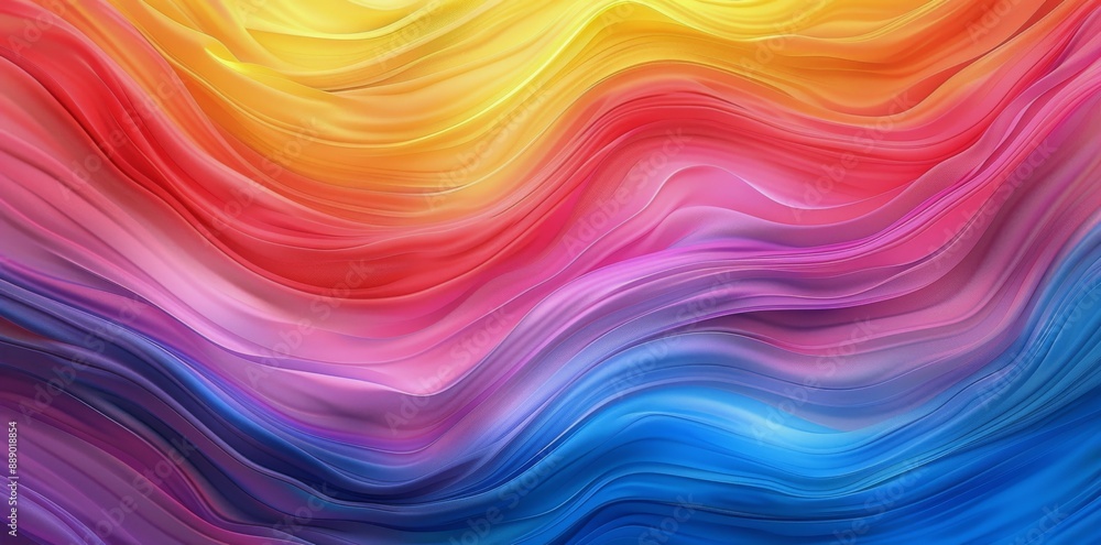 Abstract Wavy Lines in Vibrant Yellow, Red, Pink, and Blue Abstract Wavy Lines in Vibrant Yellow, Red, Pink, and Blue