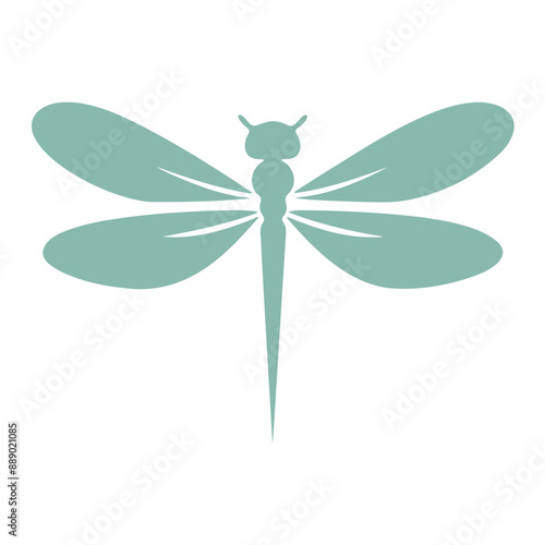 A mint green dragonfly with a slender body and large transparent wings