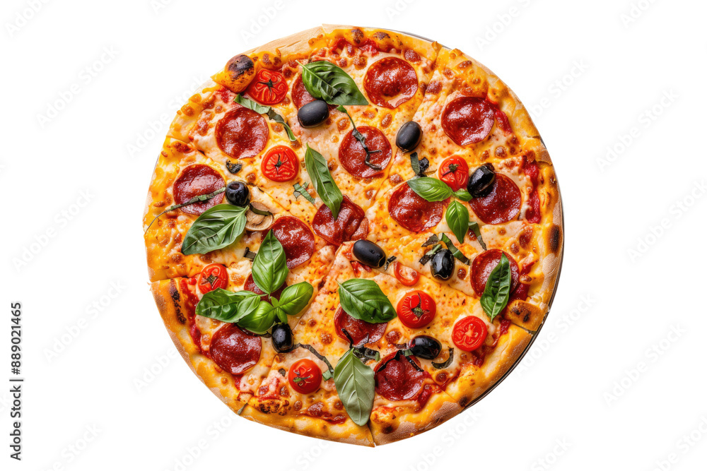 Italian pizza isolated on transparent background Italian pizza isolated on transparent background