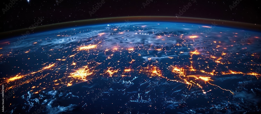Earth's Nighttime Glow: A Tapestry of City Lights Earth's Nighttime Glow: A Tapestry of City Lights