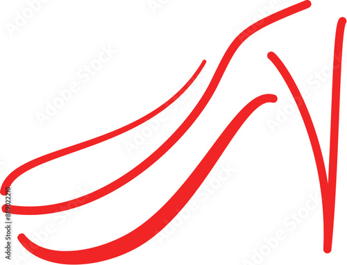 Stiletto outline logo template
