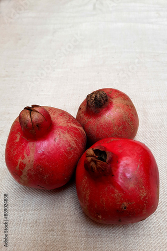 Three Pomegranate Fruits photo