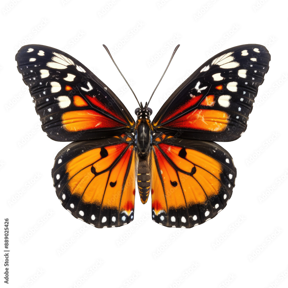 Fototapeta premium monarch butterfly in cartoon style