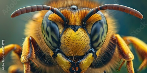 professional macro photo of hornet 
