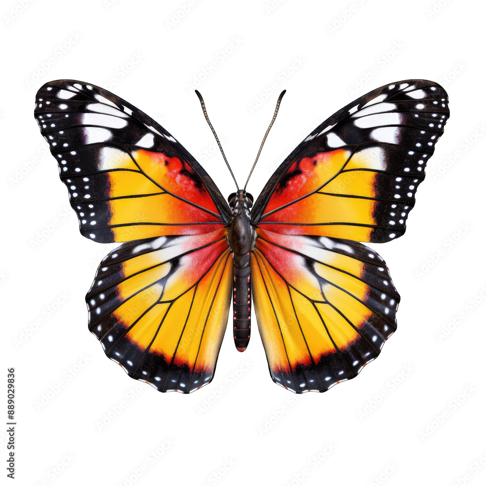 Obraz premium monarch butterfly in cartoon style