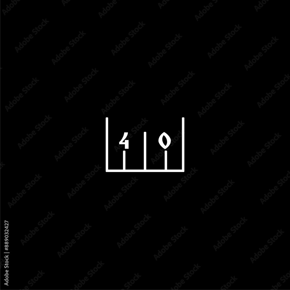 Yard Marking icon isolated on dark background Yard Marking icon isolated on dark background
