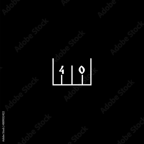 Fotografie Yard Marking icon isolated on dark background