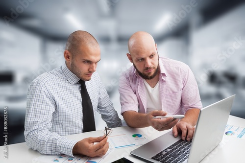 Young manager talking with colleagues having meeting