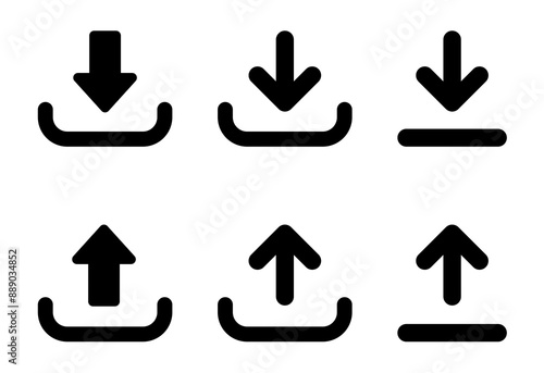 download and upload icon vector. symbol, sign.