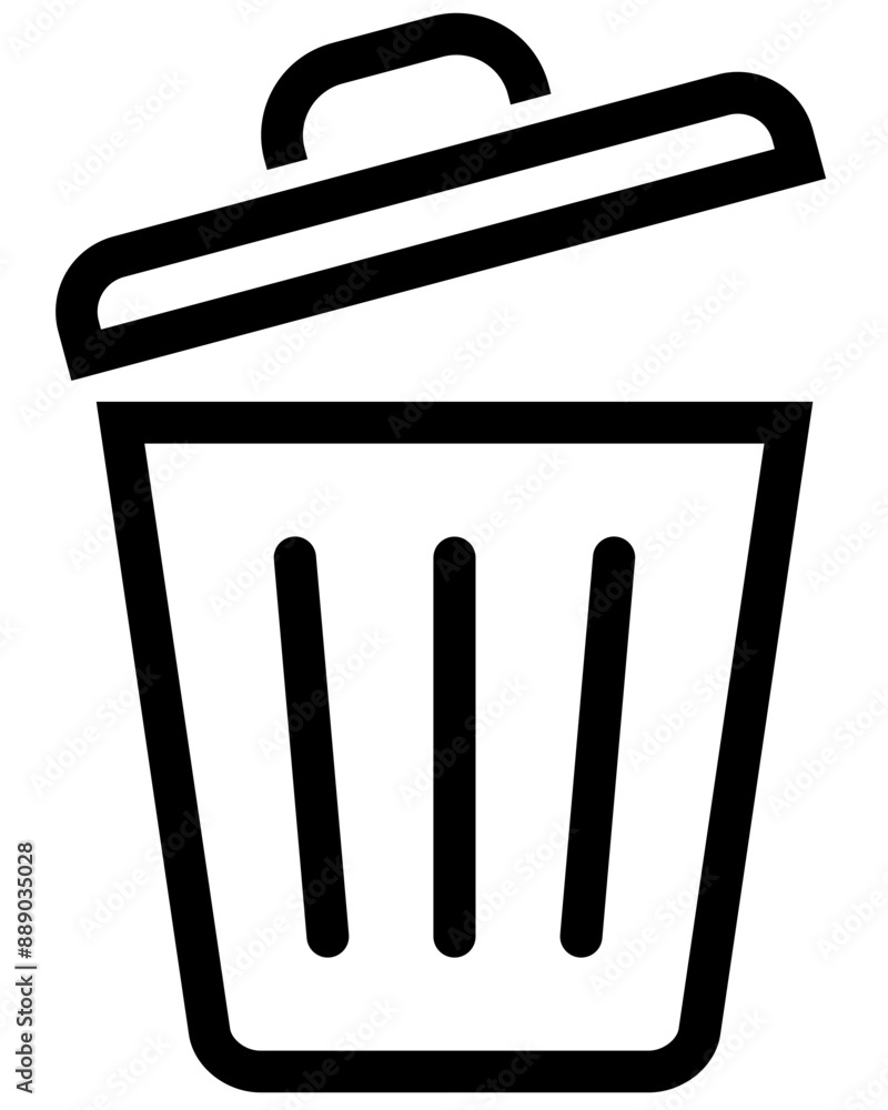 trash can icon vector. symbol, sign trash can icon vector. symbol, sign