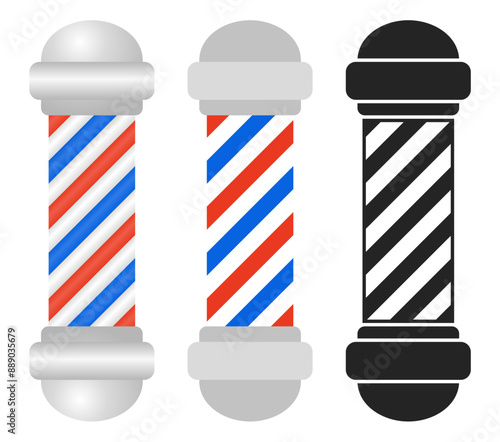 barbershop pole vector.symbol, illustration