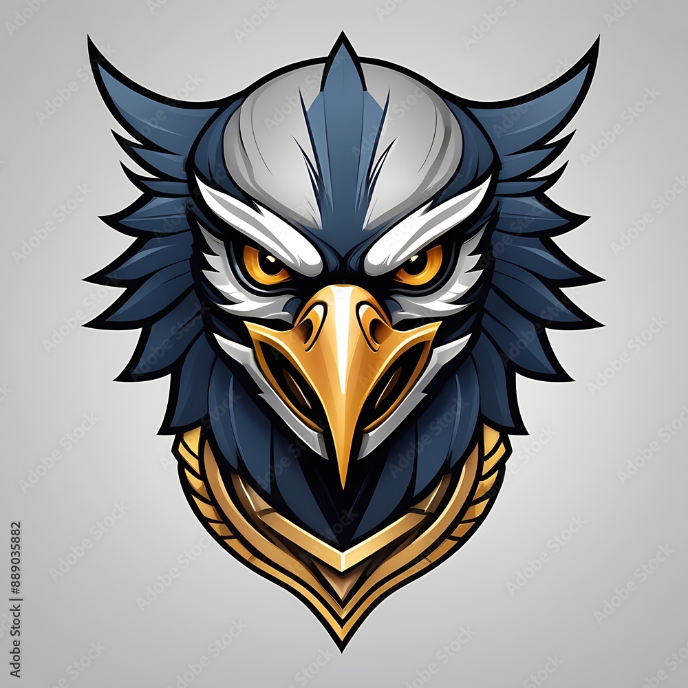 Fototapeta premium Eagle head mascot logo design, t-shirts, esport, stickers