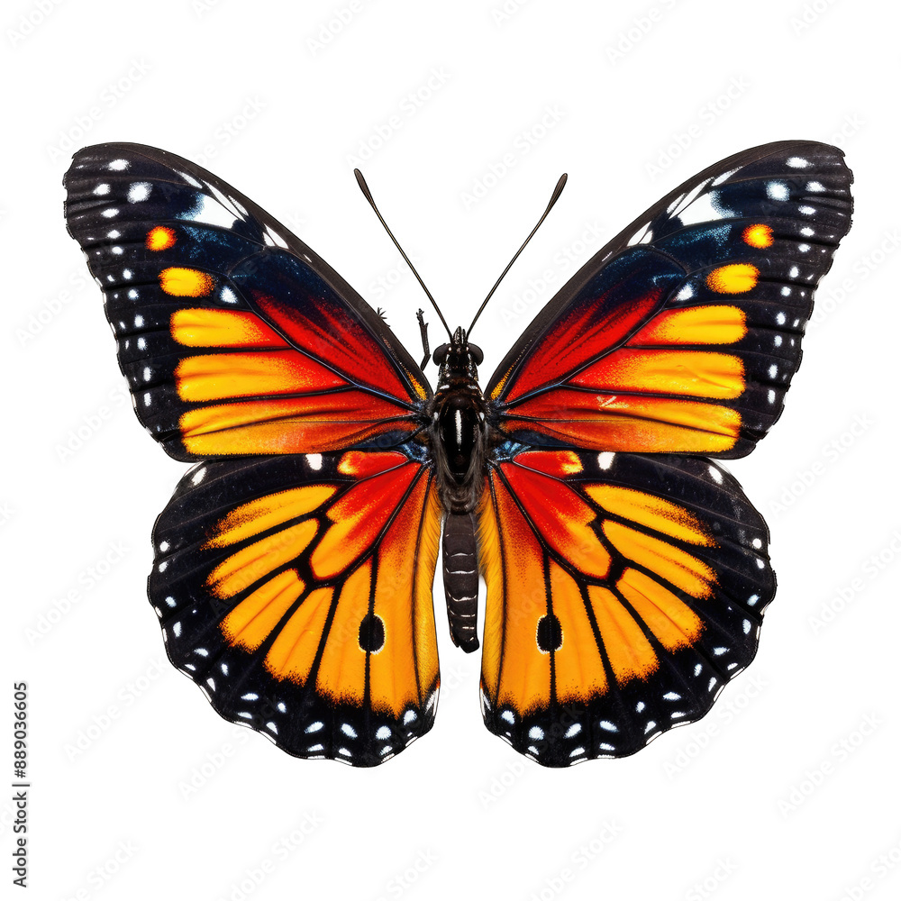 Fototapeta premium monarch butterfly in cartoon style