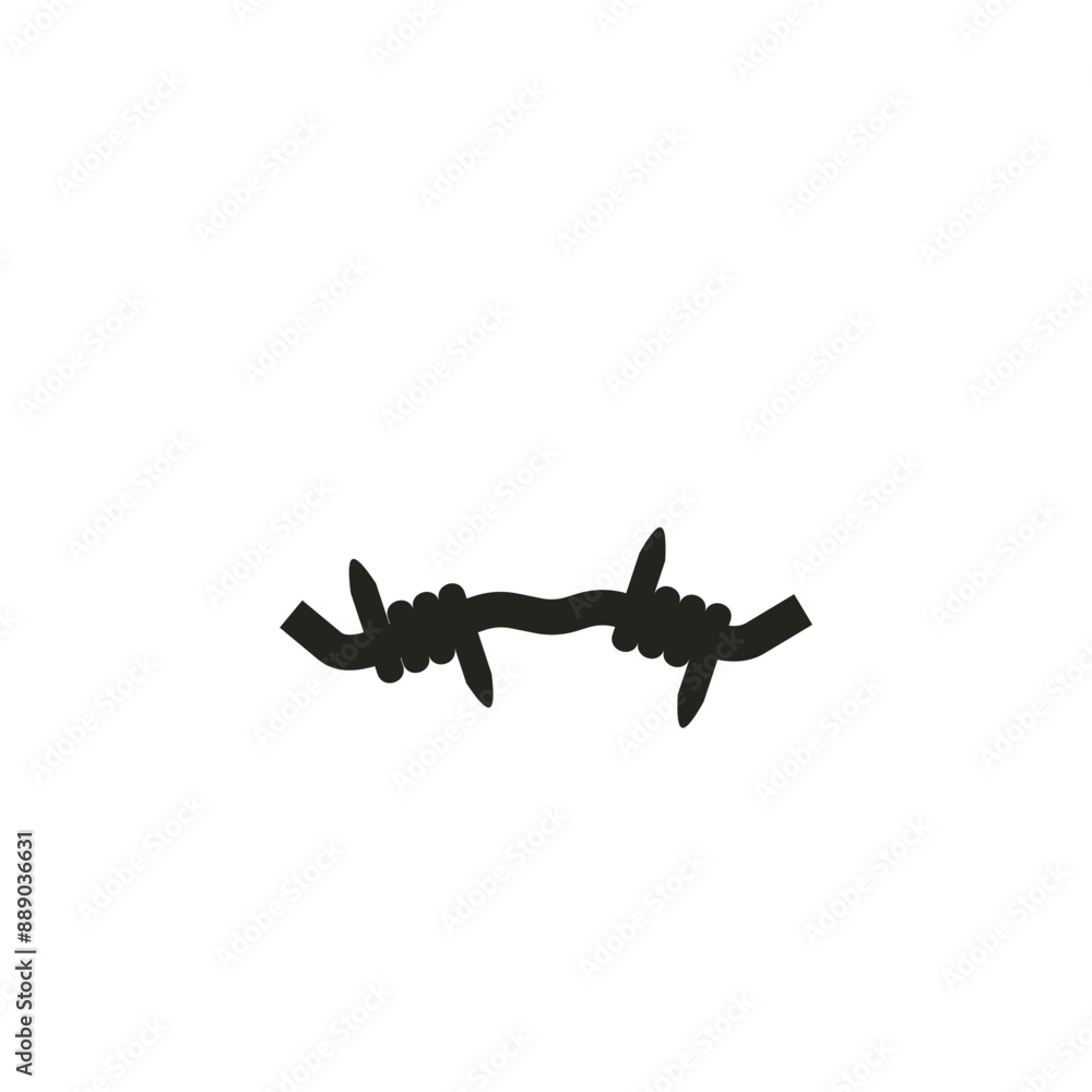 ISO warning safety signs_warning ; barbed wire symbol only ISO warning safety signs_warning ; barbed wire symbol only