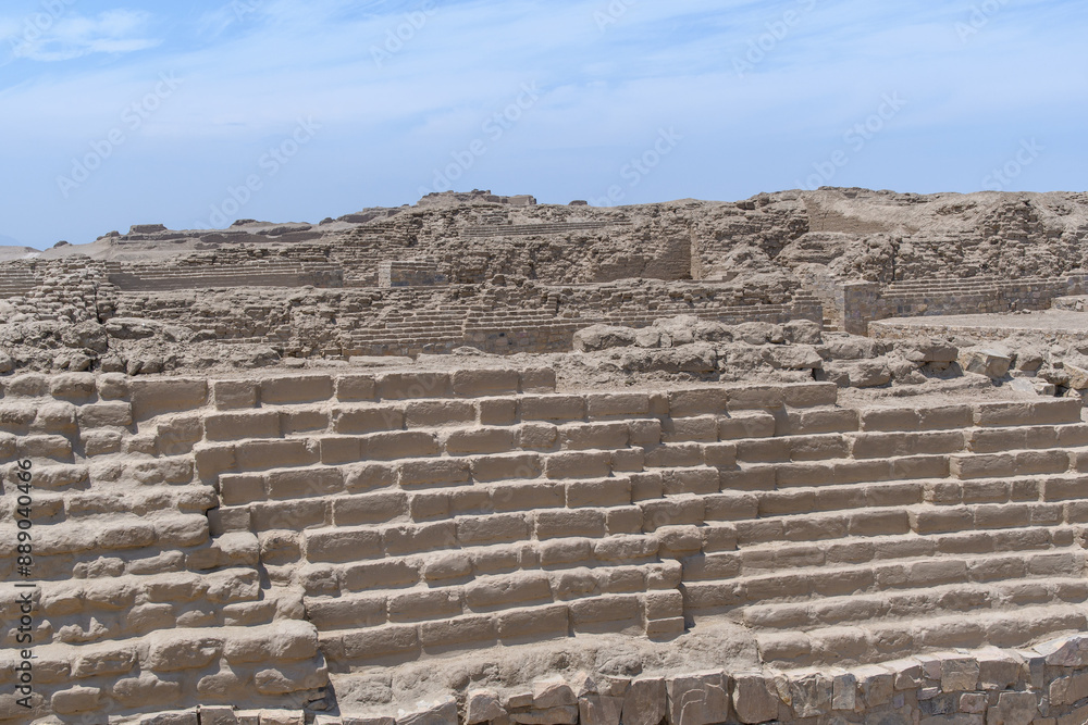 Adobe Ruins at Pachacamac, Peru. Glimpses of an Ancient Civilization Adobe Ruins at Pachacamac, Peru. Glimpses of an Ancient Civilization