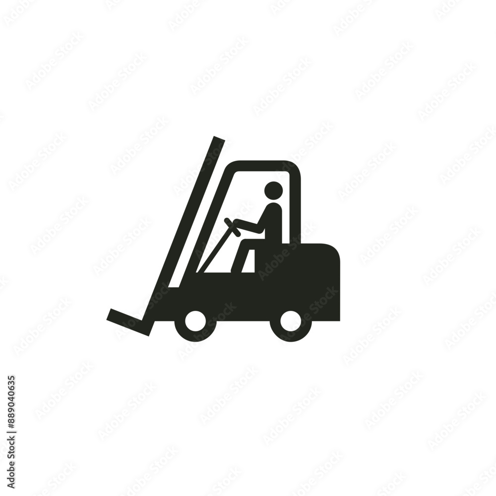 Naklejka premium ISO warning safety signs_warning ; forklift trucks and other industrial vehicles symbol only