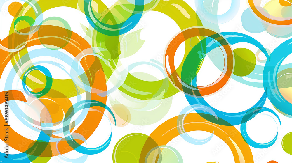 Obraz premium Abstract pattern of colorful circles