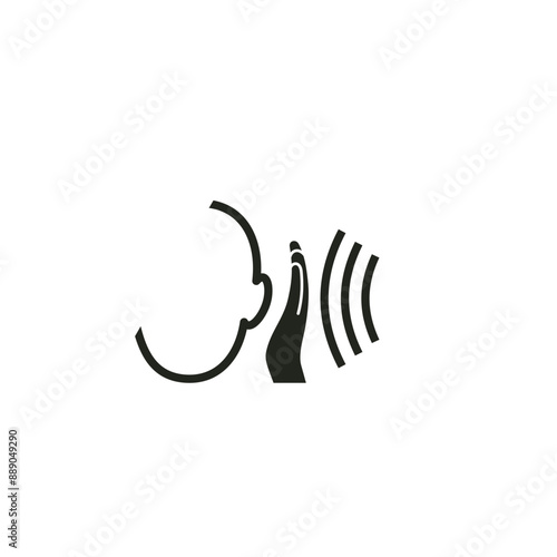 ISO warning safety signs_warning ; sudden loud noise symbol only