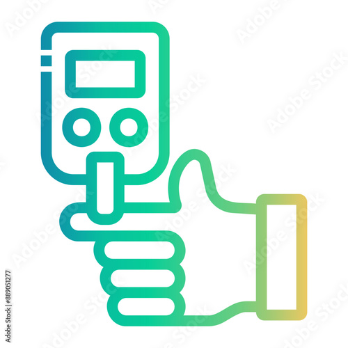 glucose meter Line Gradient Icon