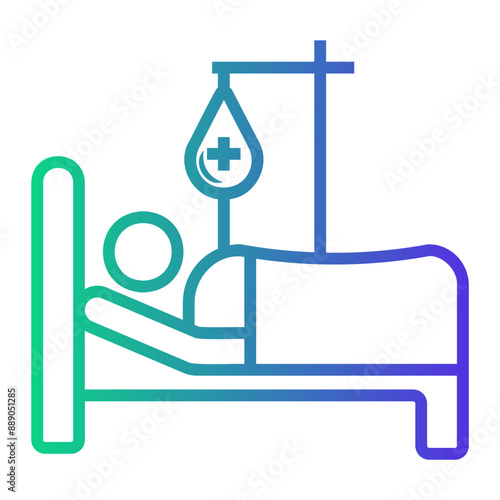 stretcher Line Gradient Icon