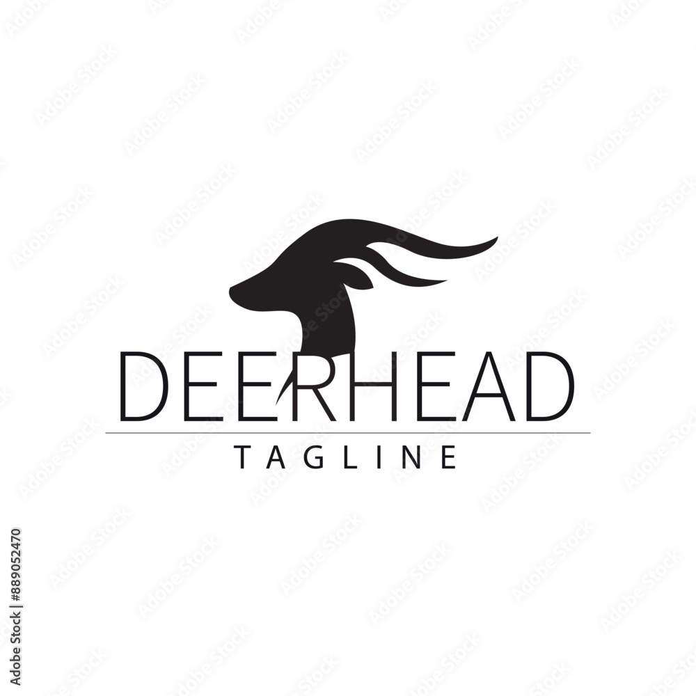 Fototapeta premium Vector illustration of deer head logo design
