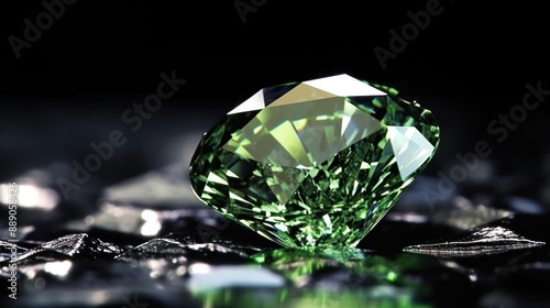 Green Diamond on Black