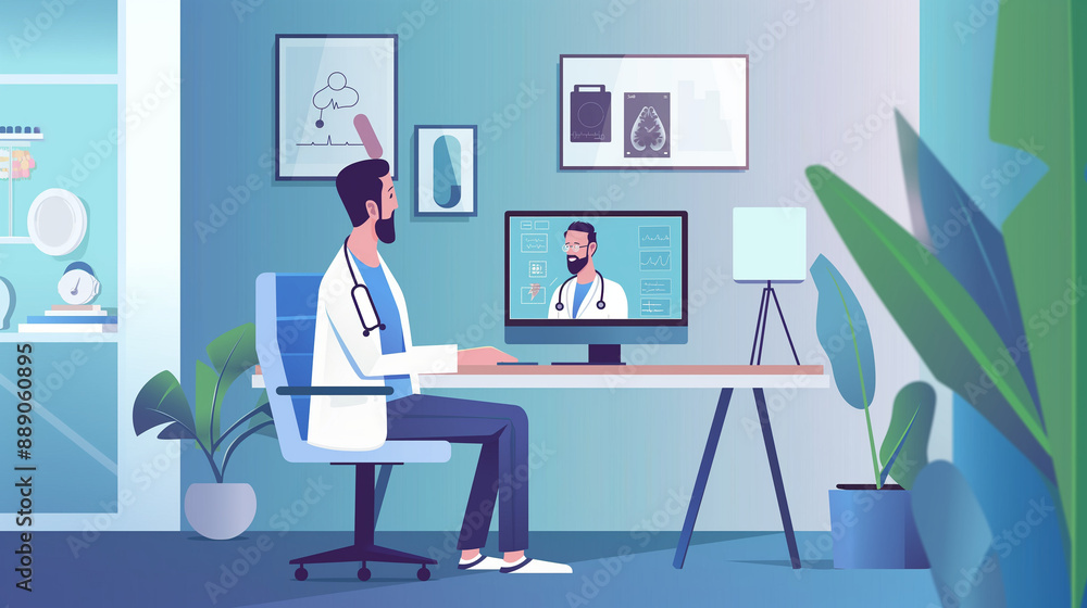 doctors and patients using digital devices for consultations, highlighting the convenience and accessibility of remote healthcare services doctors and patients using digital devices for consultations, highlighting the convenience and accessibility of remote healthcare services