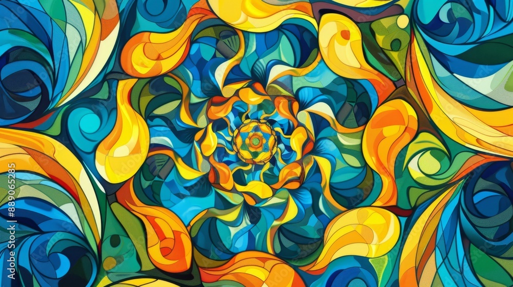 Abstract Colorful Swirling Pattern. Abstract Colorful Swirling Pattern.