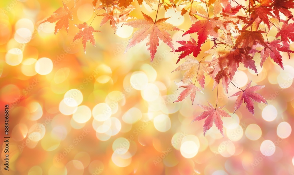 Beautiful Yellow, Red, and Orange Leaves in Autumn Park with Fallen Leaves Setting. October Autumn Atmosphere Captured in an Artistic Design Mockup Template for 4K High-Resolution Wallpaper, AI-Genera Beautiful Yellow, Red, and Orange Leaves in Autumn Park with Fallen Leaves Setting. October Autumn Atmosphere Captured in an Artistic Design Mockup Template for 4K High-Resolution Wallpaper, AI-Genera