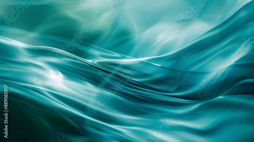 Abstract Teal Waves. © wiwat